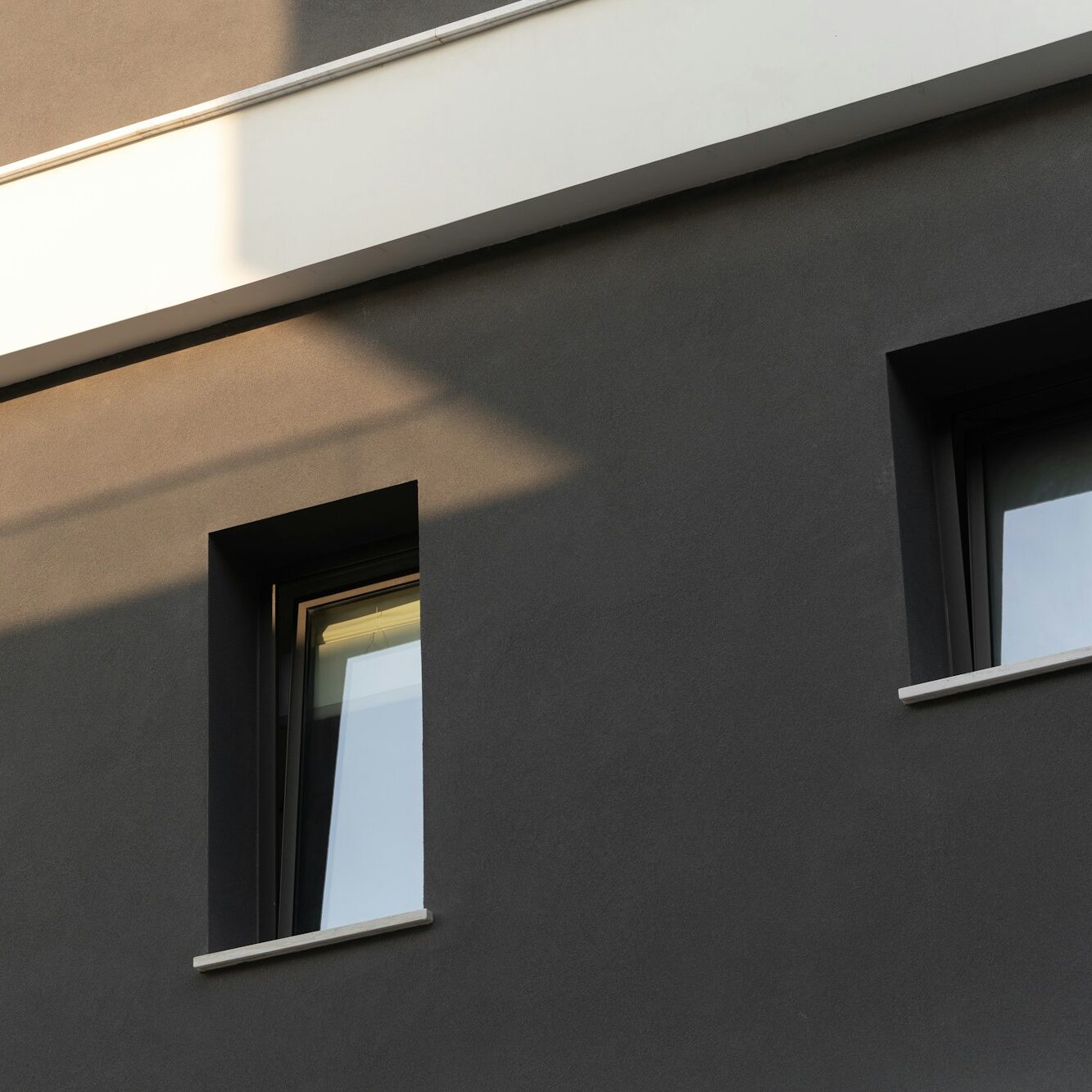 Minimalist details of modern building facade